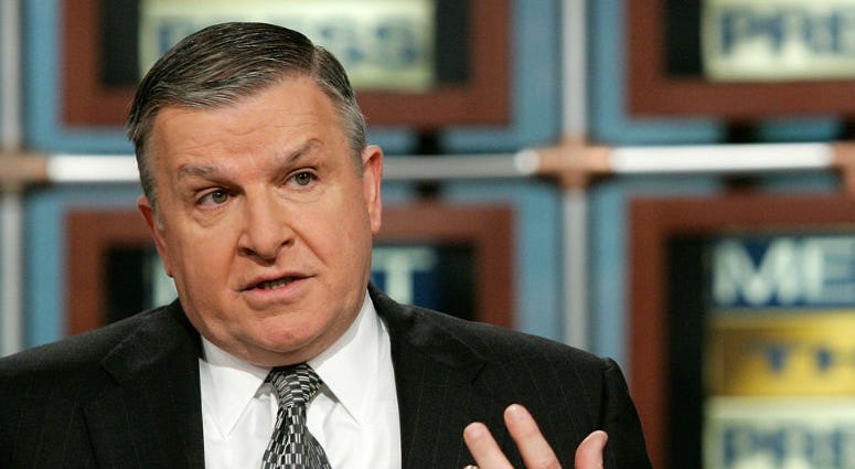 Former Commander of U.S. Central Command Gen. Anthony 'Tony' Zinni (Ret.) speaks as he is interviewed by moderator Tim Russert during a taping of 'Meet the Press' at the NBC Studios April 15, 2007 in Washington, DC. Former Commander of U.S. Central Command Gen. Anthony 'Tony' Zinni (Ret.) speaks as he is interviewed by moderator Tim Russert during a taping of 'Meet the Press' at the NBC Studios April 15, 2007 in Washington, DC.