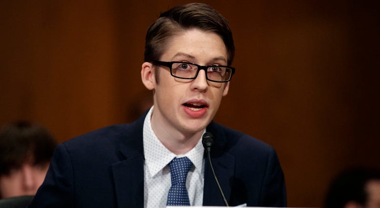 Ethan Lindenberger testifies during a Senate Committee on Health, Education, Labor, and Pensions hearing on Capitol Hill in Washington, Tuesday, March 5, 2019, to examine vaccines, focusing on preventable disease outbreaks. Ethan Lindenberger testifies during a Senate Committee on Health, Education, Labor, and Pensions hearing on Capitol Hill in Washington, Tuesday, March 5, 2019, to examine vaccines, focusing on preventable disease outbreaks.
