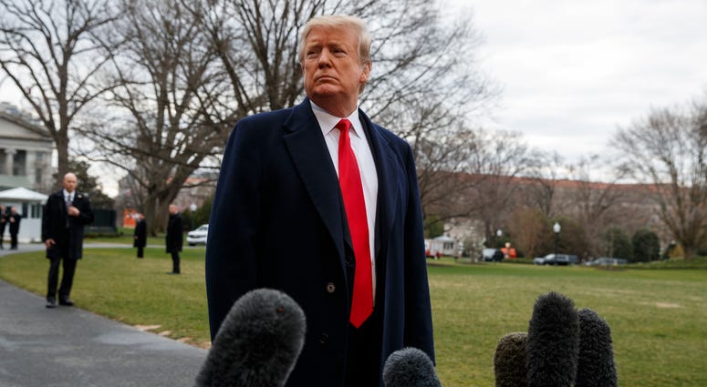 President Donald Trump listens to a question as he speaks with reporters before boarding Marine One on the South Lawn of the White House, Friday, March 22, 2019, in Washington. President Donald Trump listens to a question as he speaks with reporters before boarding Marine One on the South Lawn of the White House, Friday, March 22, 2019, in Washington.