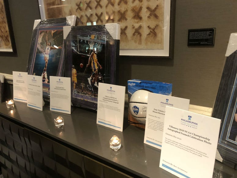 Auction items at the Philadelphia Fund Alliance gala fundraiser for Take a Breather Foundation. Auction items at the Philadelphia Fund Alliance gala fundraiser for Take a Breather Foundation.