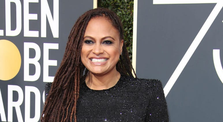 Ava DuVernay arrives for the 75th Golden Globe Awards at the Beverly Hilton. Ava DuVernay arrives for the 75th Golden Globe Awards at the Beverly Hilton.