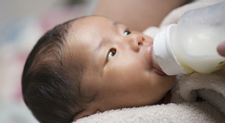Baby bottle-feeding Baby bottle-feeding