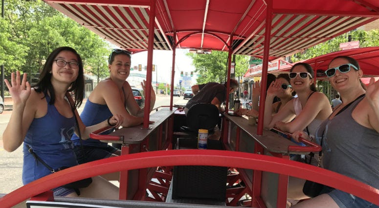 Big Red Pedal Tours has a new Fishtown tour, which includes stops to breweries. Big Red Pedal Tours