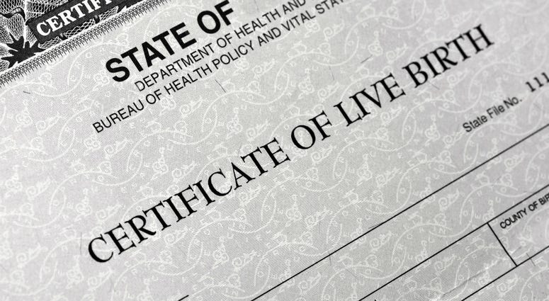 birth certificate birth certificate