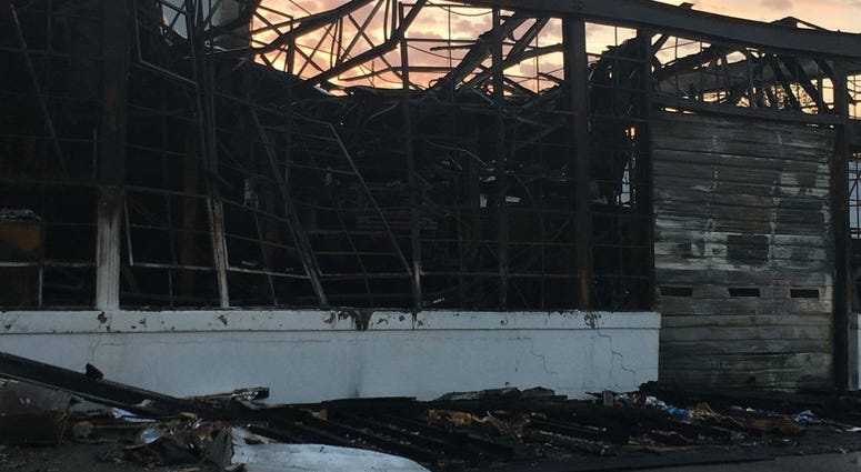 This is all that’s left of the service area at Carfagno Chevy, gutted by two-alarm fire. This is all that’s left of the service area at Carfagno Chevy, gutted by two-alarm fire.
