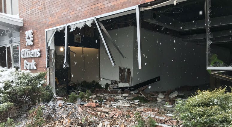 Plow truck slammed into building at Old York and Meetinghouse Roads in Cheltenham. Plow truck slammed into building at Old York and Meetinghouse Roads in Cheltenham.