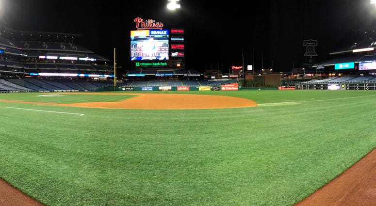 Citizens Bank Park on a quiet Opening Day morning Citizens Bank Park on a quiet Opening Day morning