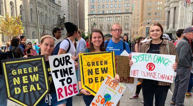 Thousands of Philadelphia and Philadelphia-area students skipped school Friday to gather at City Hall in solidarity with a global Climate Strike of young people all around the world. Thousands of Philadelphia and Philadelphia-area students skipped school Friday to gather at City Hall in solidarity with a global Climate Strike of young people all around the world.