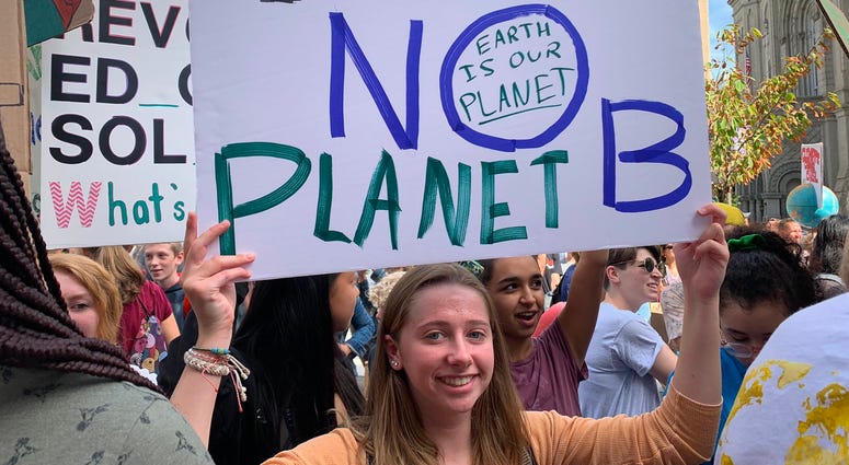 Thousands of Philadelphia and Philadelphia-area students skipped school Friday to gather at City Hall in solidarity with a global Climate Strike of young people all around the world. Thousands of Philadelphia and Philadelphia-area students skipped school Friday to gather at City Hall in solidarity with a global Climate Strike of young people all around the world.