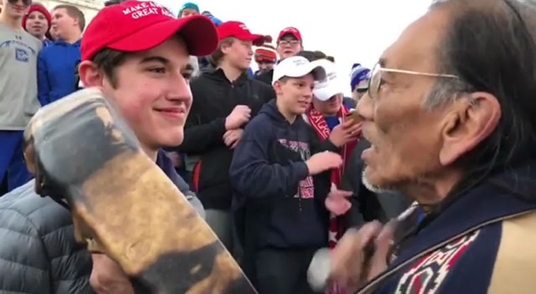 A Kentucky high school under scrutiny after students faced off against a Native American elder is working on a safety plan after receiving threats. Teens and Native American elder