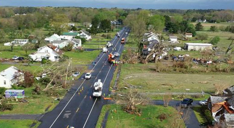The National Weather Service confirmed that an EF-2 tornado hit Sussex County, Del., early Monday morning. The National Weather Service confirmed that an EF-2 tornado hit Sussex County, Del., early Monday morning.