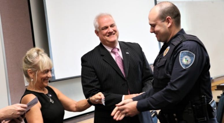 Bucks County Commissioner Diane Marseglia (left) and District Attorney Matt Weintraub (center) attend a Crisis Intervention Training course police graduation. Bucks County Commissioner Diane Marseglia (left) and District Attorney Matt Weintraub (center) attend a Crisis Intervention Training course police graduation.
