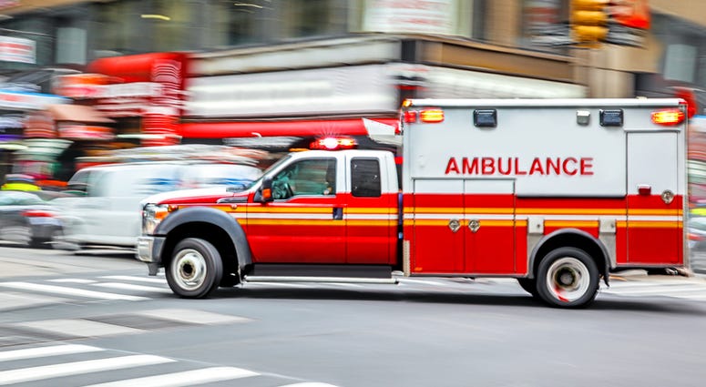 Ambulance on emergency car in motion blur Ambulance Generic
