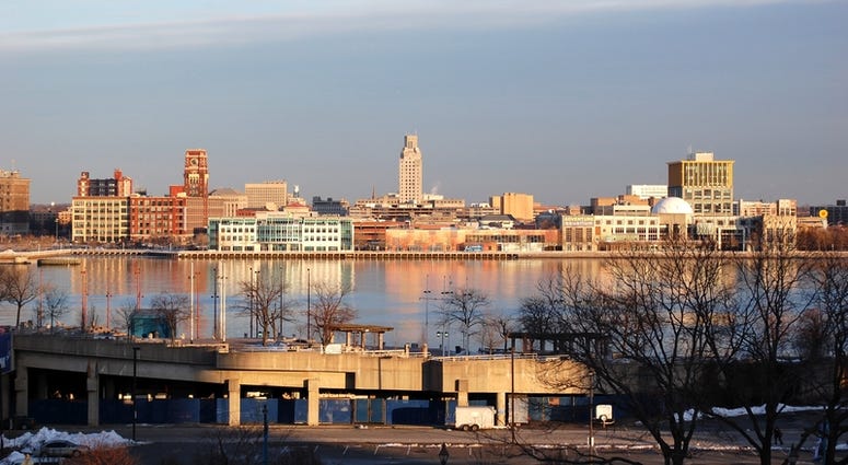 Camden, New Jersey, on the Delaware River seen from Philadelphia. Camden, New Jersey