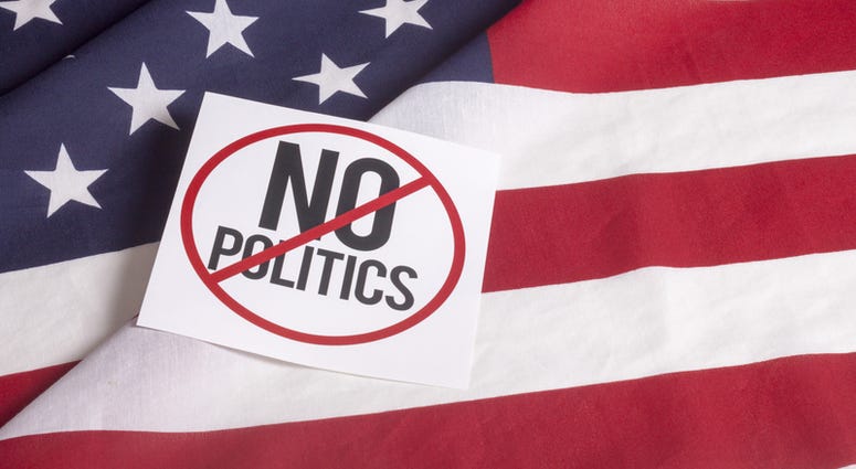A private employer can fire a worker for spewing political beliefs at the office. No Politics