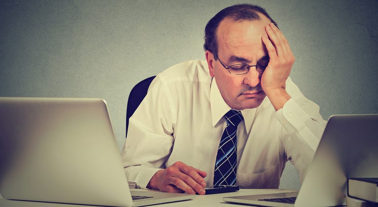 A sedentary lifestyle increases the risk of heart attack, stroke and even cancer. office worker