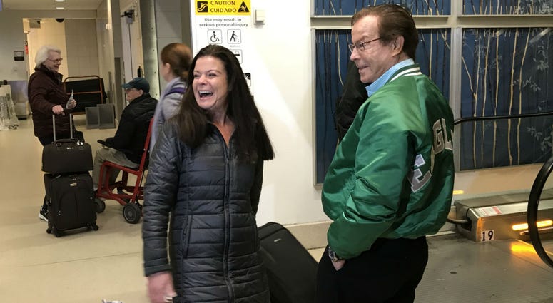 Eagles fans prepare to fly to New Orleans for the Saints game. Eagles fans prepare to fly to New Orleans for the Saints game.