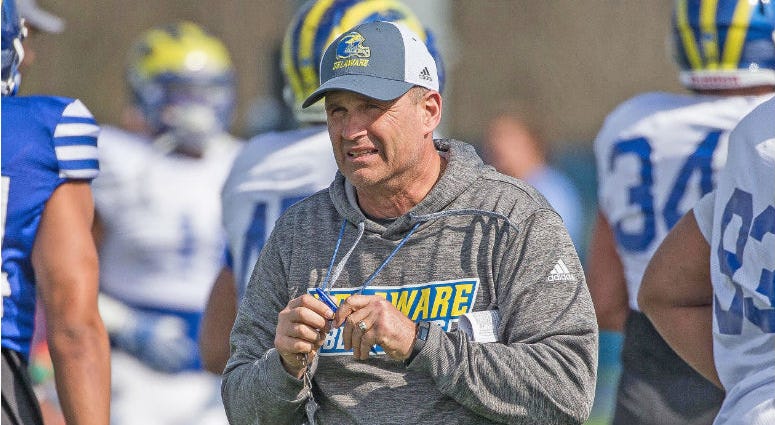 University of Delaware head football coach Danny Rocco Delaware Football