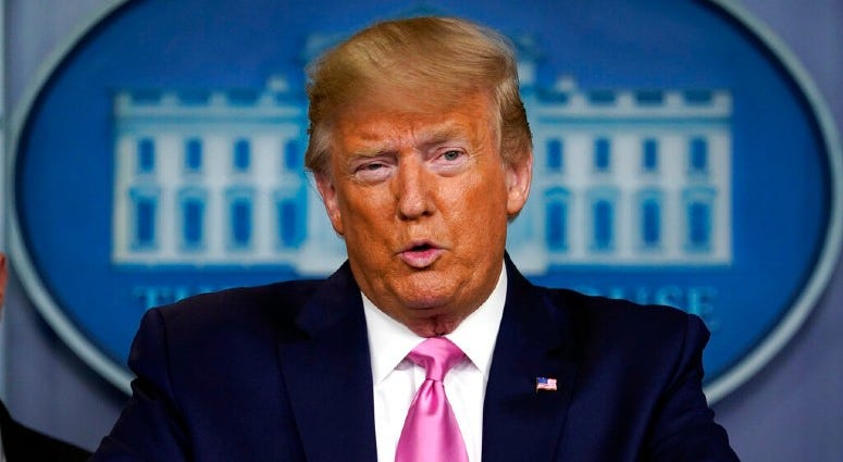 President Donald Trump speaks during a news conference about the coronavirus in the Brady Press Briefing Room of the White House, Wednesday, Feb. 26, 2020, in Washington. President Donald Trump speaks during a news conference about the coronavirus in the Brady Press Briefing Room of the White House.