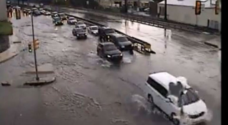 Flooding on U.S. 202 in Norristown Flooding on U.S. 202 in Norristown