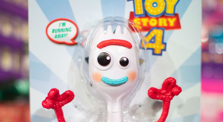 A Toy Story 4 True Talkers Forky toy by Mattel, which was named in the top 12 to buy during the unveiling of the annual DreamToys list at St Mary's Church in Marylebone, London. A Toy Story 4 True Talkers Forky toy by Mattel, which was named in the top 12 to buy during the unveiling of the annual DreamToys list at St Mary's Church in Marylebone, London.
