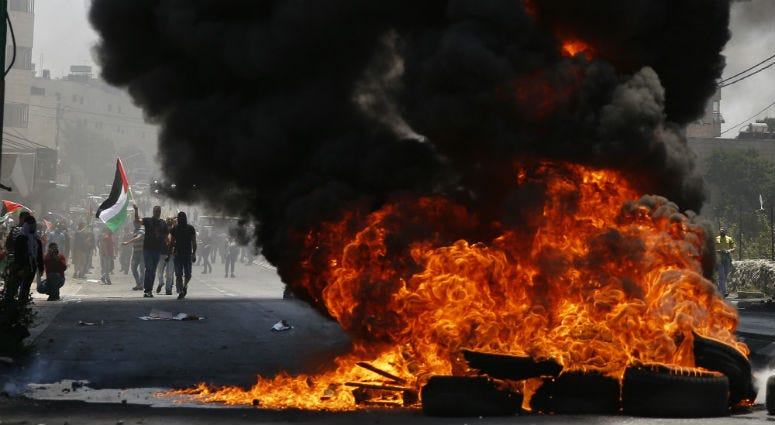 Palestinians clash with Israeli forces after a rally to mark the 70th anniversary of what Palestinians call their "nakba," or catastrophe. Palestinians clash with Israeli forces after a rally to mark the 70th anniversary of what Palestinians call their "nakba," or catastrophe.