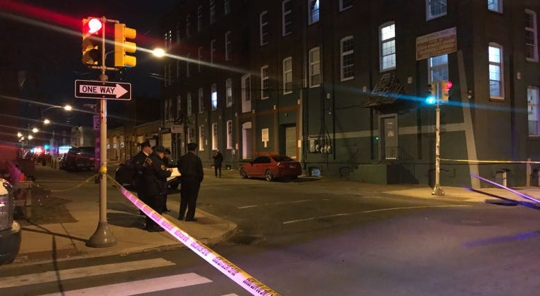 Police in North Philadelphia. Police in North Philadelphia.