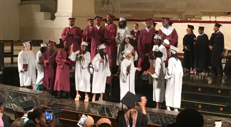 All 18 Girard College 2018 graduates are college bound. Girard College 2018 graduates