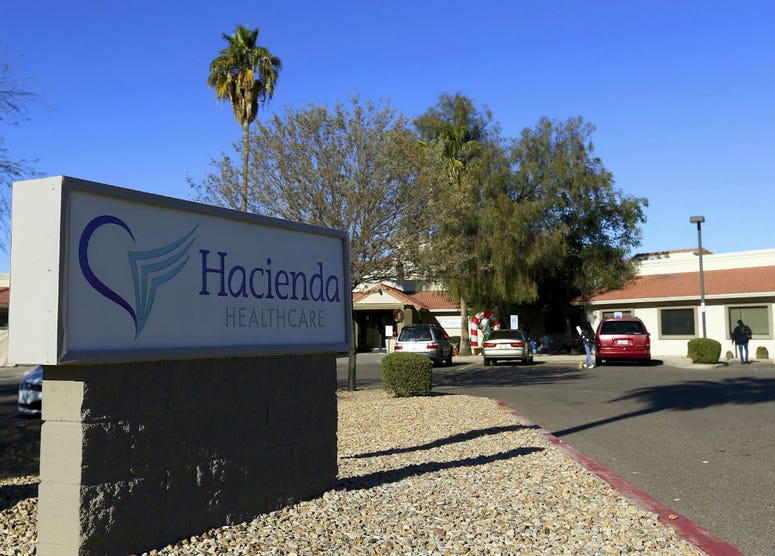This Friday, Jan. 4, 2019, file photo shows Hacienda HealthCare in Phoenix. This Friday, Jan. 4, 2019, file photo shows Hacienda HealthCare in Phoenix.