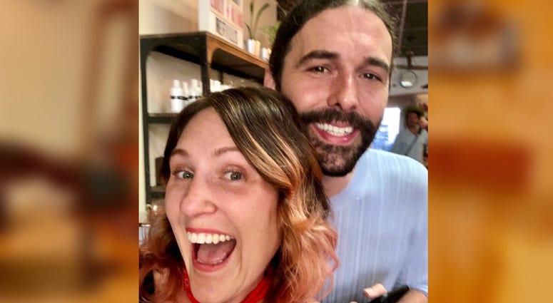 Mockingbird Salon owner Heidi Wallace poses with "Queer Eye" star Jonathan Van Ness. The hit reality show shot its fifth season, which debuted Friday, in Philadelphia. Mockingbird Salon owner Heidi Wallace poses with "Queer Eye" star Jonathan Van Ness. The hit reality show shot its fifth season, which debuted Friday, in Philadelphia.