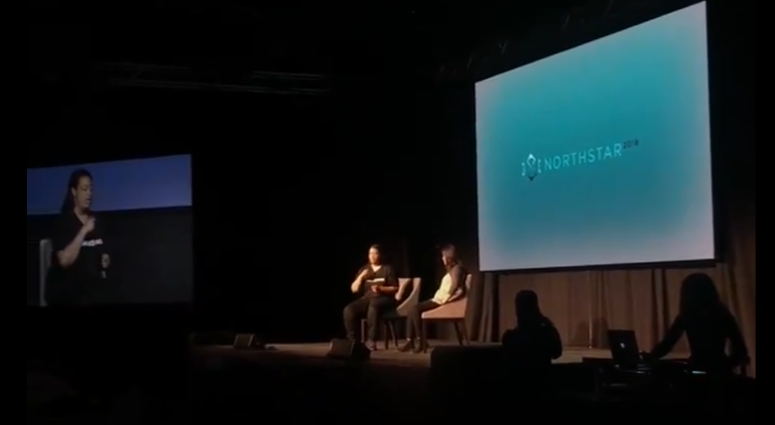 Arlan Hamilton, founder of Backstage Capital, speaks at the Project NorthStar tech conference. Arlan Hamilton, founder of Backstage Capital, speaks at the Project NorthStar tech conference.