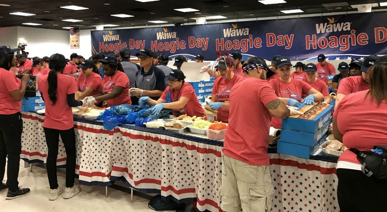 The National Constitution Center plays host to a fleet of Wawa hoagie-makers The National Constitution Center plays host to a fleet of Wawa hoagie-makers
