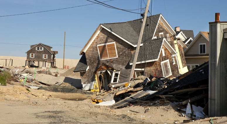Home in Ortley Beach, New Jersey caused by hurricane Sandy, which made landfall near Brigantine, New Jersey on October 30, 2012, Home in Ortley Beach, New Jersey caused by hurricane Sandy, which made landfall near Brigantine, New Jersey on October 30, 2012,