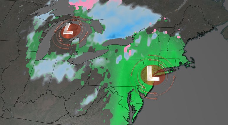 Some locations in New England could experience flooding, especially where snow is covering storm drains, according to the National Weather Service office in Portland, Maine. Some locations in New England could experience flooding, especially where snow is covering storm drains, according to the National Weather Service office in Portland, Maine.