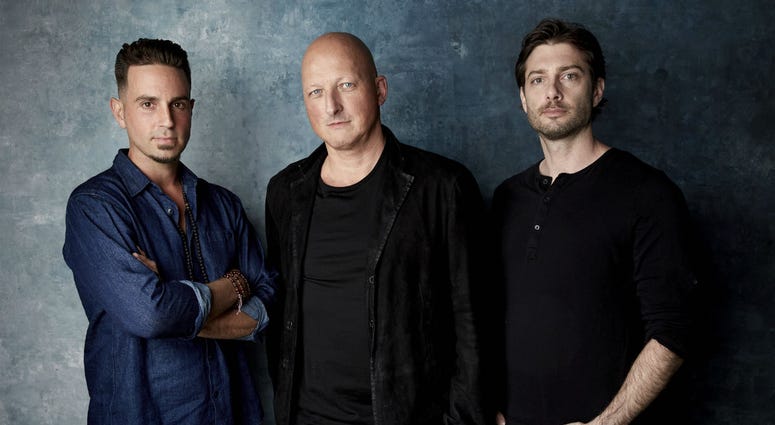 Wade Robson, from left, director Dan Reed and James Safechuck pose for a portrait to promote the film "Leaving Neverland" at the Salesforce Music Lodge during the Sundance Film Festival on Thursday, Jan. 24, 2019, in Park City, Utah. Wade Robson, from left, director Dan Reed and James Safechuck pose for a portrait to promote the film "Leaving Neverland" at the Salesforce Music Lodge during the Sundance Film Festival on Thursday, Jan. 24, 2019, in Park City, Utah.