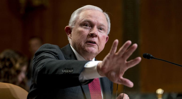 In this April 25, 2018, file photo, Attorney General Jeff Sessions speaks on Capitol Hill in Washington. In this April 25, 2018, file photo, Attorney General Jeff Sessions speaks on Capitol Hill in Washington.