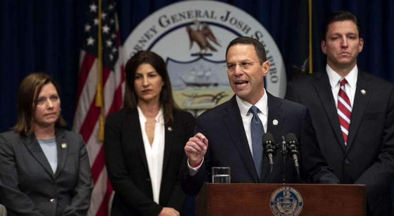 Attorney General Josh Shapiro outlined the findings of the grand jury investigation into six catholic diocese in Pennsylvania. Attorney General Josh Shapiro outlined the findings of the grand jury investigation into six catholic diocese in Pennsylvania.