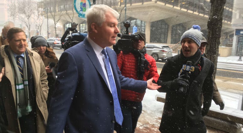 John Dougherty is shown outside Federal court in Philadelphia John Dougherty is shown outside Federal court in Philadelphia
