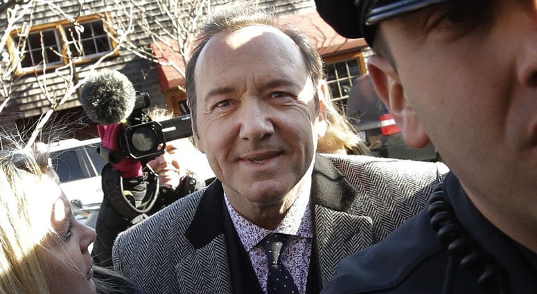 Actor Kevin Spacey arrives at district court on Monday, Jan. 7, 2019, in Nantucket, Mass., to be arraigned on a charge of indecent assault and battery. Kevin Spacey