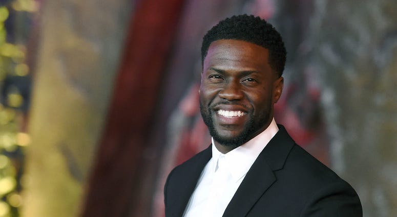 In this Dec. 11, 2017 file photo, Kevin Hart arrives at the Los Angeles premiere of "Jumanji: Welcome to the Jungle" in Los Angeles. Kevin Hart