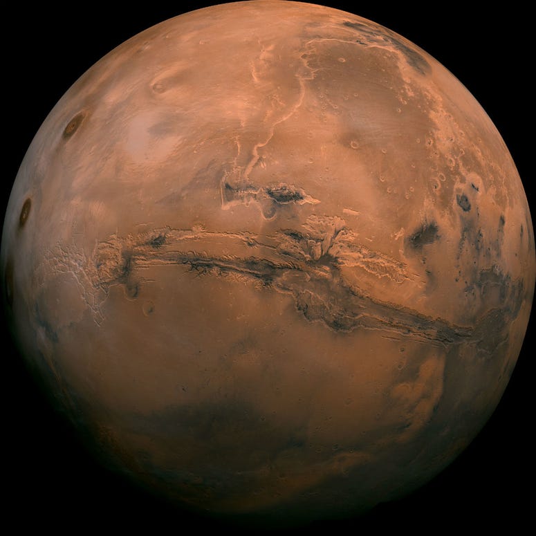 This image made available by NASA shows the planet Mars. This composite photo was created from over 100 images of Mars taken by Viking Orbiters in the 1970s. This image made available by NASA shows the planet Mars. This composite photo was created from over 100 images of Mars taken by Viking Orbiters in the 1970s.