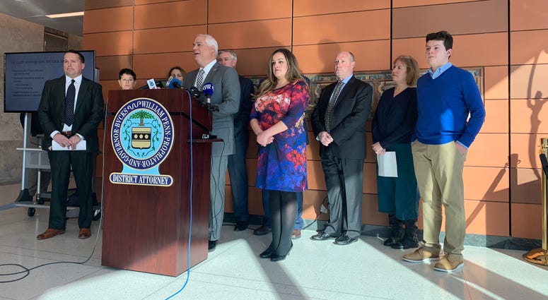 Bucks District Attorney Matt Weintraub accuses JUUL Labs, Inc and new Jersey-based JUUL pod manufacturer EonSmoke, LLC of purposely targeting children. Bucks District Attorney Matt Weintraub accuses JUUL Labs, Inc and new Jersey-based JUUL pod manufacturer EonSmoke, LLC of purposely targeting children.