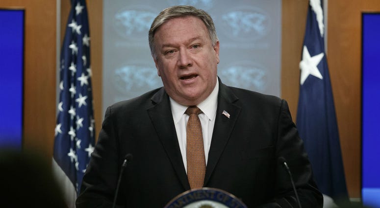 Secretary of State Mike Pompeo speaks during a news conference at the State Department, Friday, March 15, 2019 in Washington. Secretary of State Mike Pompeo speaks during a news conference at the State Department, Friday, March 15, 2019 in Washington.