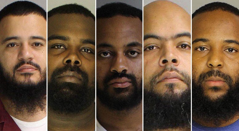 Charlie Franco, Damon Murphy, Theophilus Barry, Eric Santana, Calvin Berkins. Charlie Franco, Damon Murphy, Theophilus Barry, Eric Santana, Calvin Berkins.