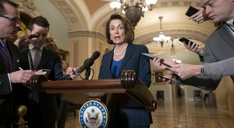 House Democratic Leader Nancy Pelosi of California, the speaker-designate for the new Congress in January, talks to reporters. House Democratic Leader Nancy Pelosi of California, the speaker-designate for the new Congress in January, talks to reporters.