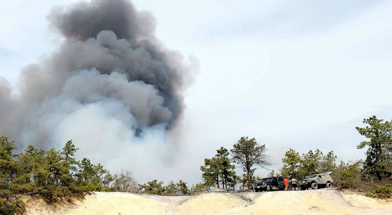 The New Jersey State Police is seeking the public's assistance with identifying two men wanted in connection to the Spring Hill wildfire in Burlington County. The New Jersey State Police is seeking the public's assistance with identifying two men wanted in connection to the Spring Hill wildfire in Burlington County.