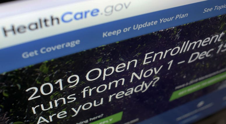 This Oct. 23, 2018 file photo shows HealthCare.gov website on a computer screen in New York. This Oct. 23, 2018 file photo shows HealthCare.gov website on a computer screen in New York.