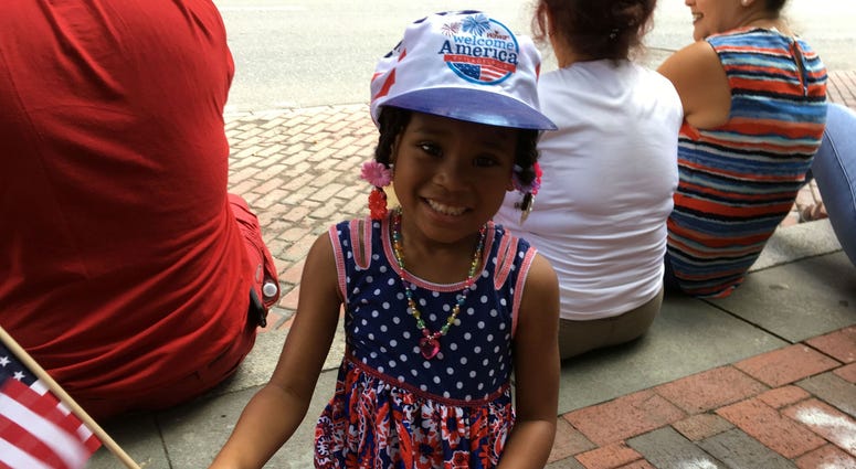 People wait along Independence Mall in Philadelphia for the 2019 Independence Day Parade to start. People wait along Independence Mall in Philadelphia for the 2019 Independence Day Parade to start.