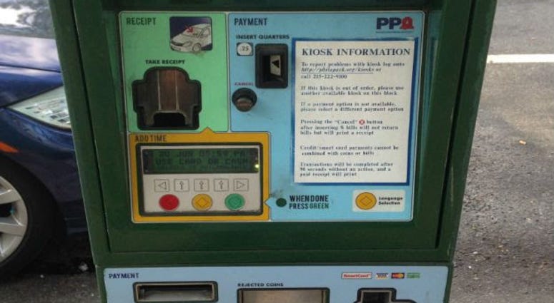 Parking kiosk.
