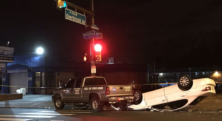 A crash at Overbrook and Haverford avenues led to a pregnant woman giving birth three months early. A crash at Overbrook and Haverford avenues led to a pregnant woman giving birth three months early.